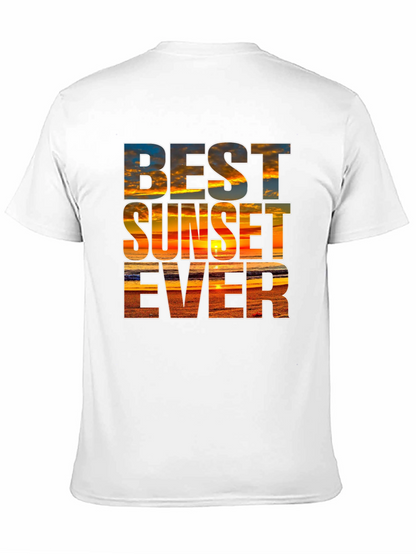 Camiseta Negra con Diseño de Atardecer - Estilo Único