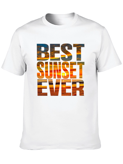 Camiseta Negra con Diseño de Atardecer - Estilo Único