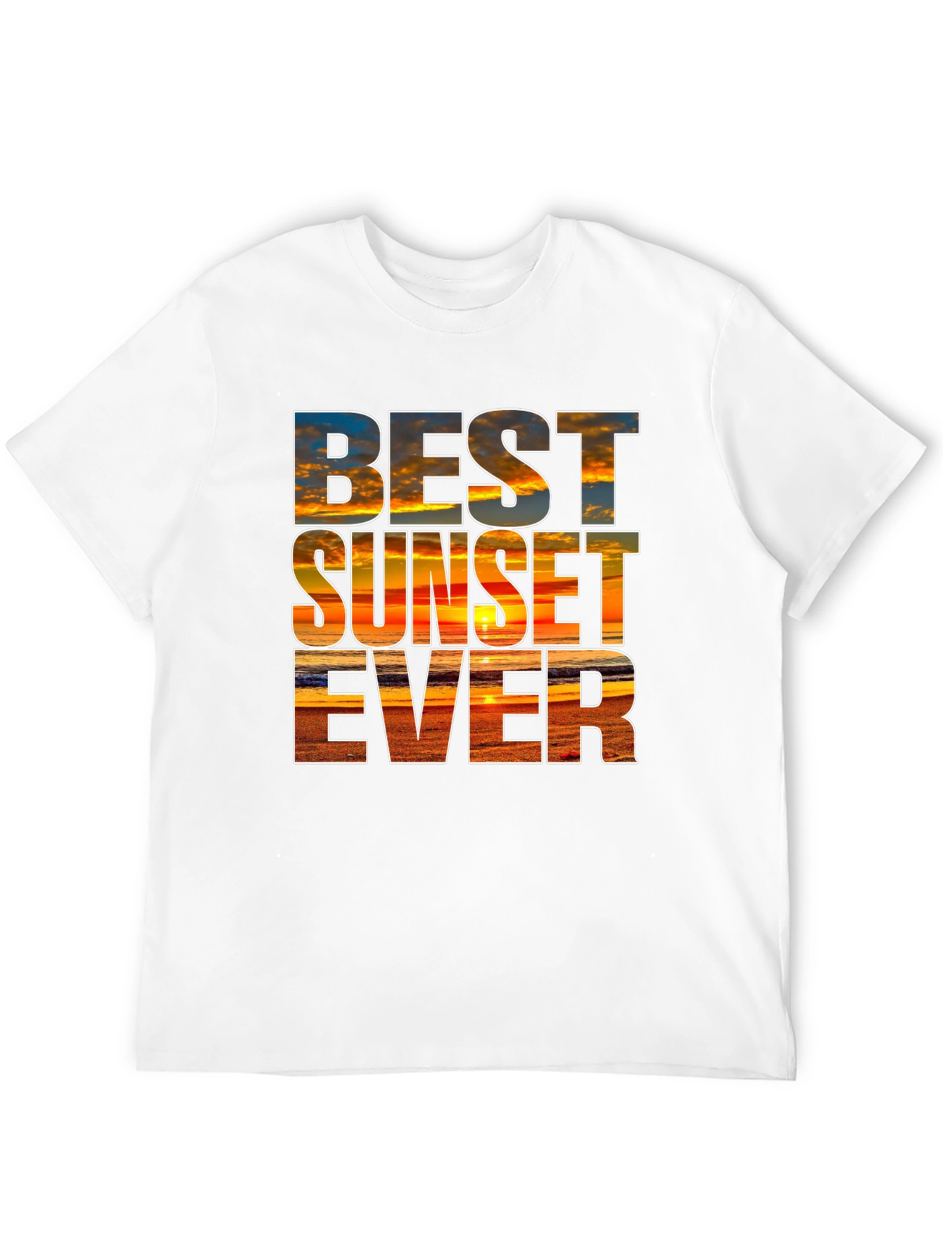 Camiseta Negra con Diseño de Atardecer - Estilo Único
