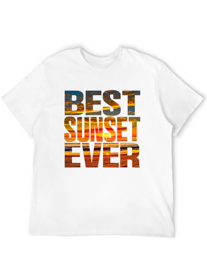 Camiseta Negra con Diseño de Atardecer - Estilo Único