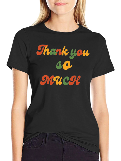 Camiseta Negra Retro Thank you so much