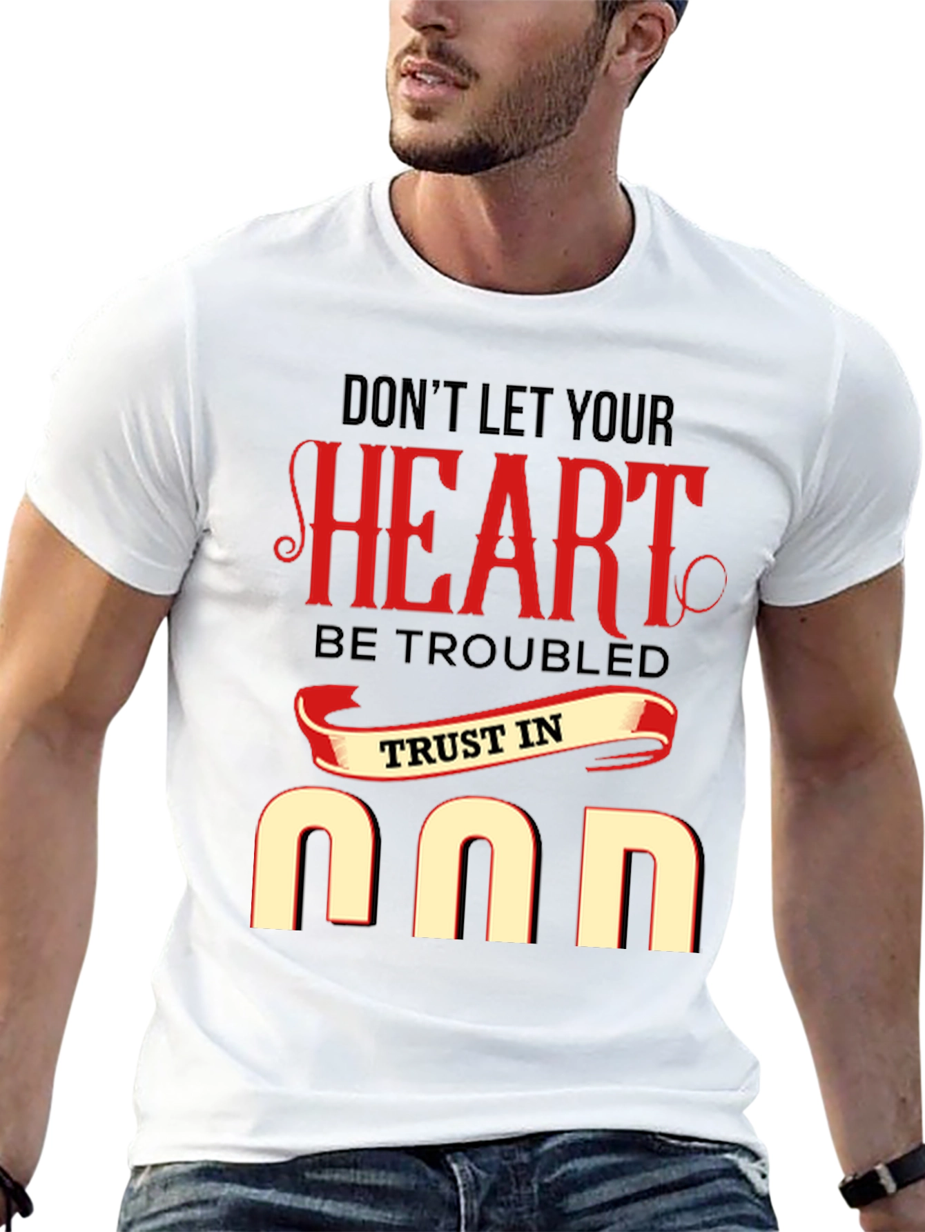 Camiseta Negra: Corazón y Confianza