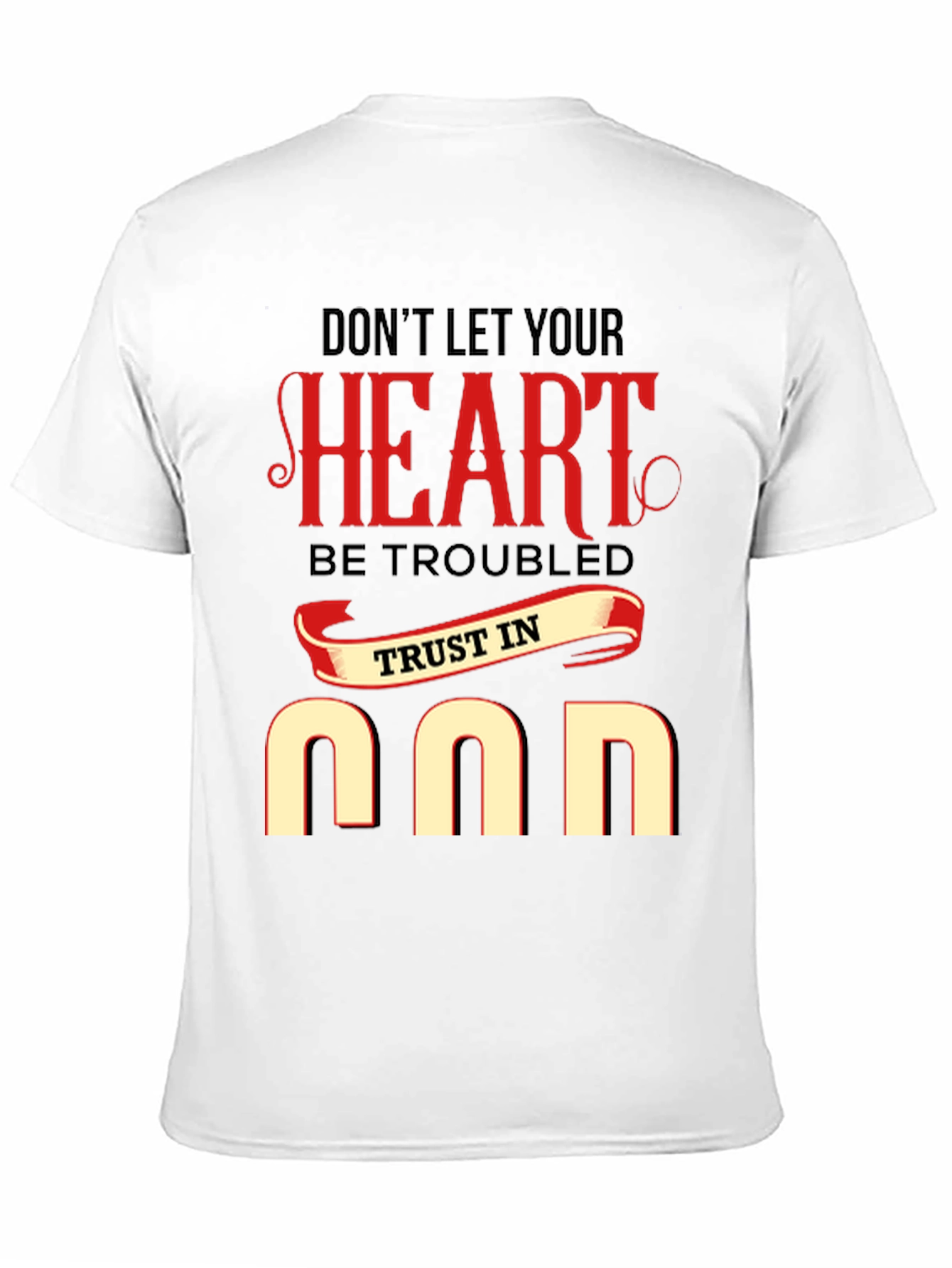 Camiseta Negra: Corazón y Confianza