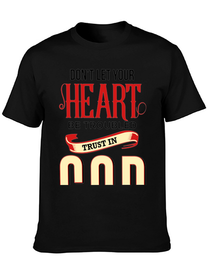 Camiseta Negra: Corazón y Confianza