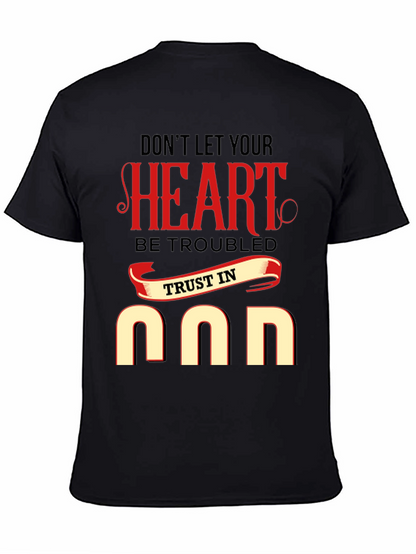 Camiseta Negra: Corazón y Confianza