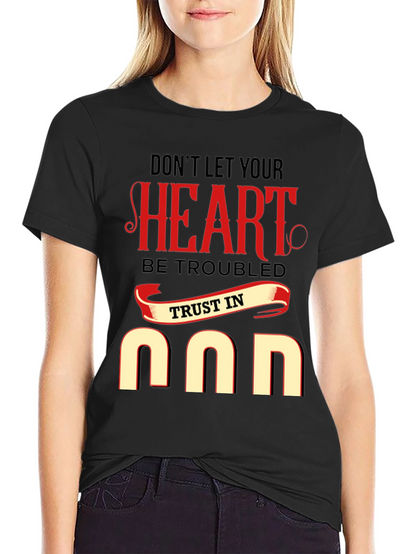Camiseta Negra: Corazón y Confianza