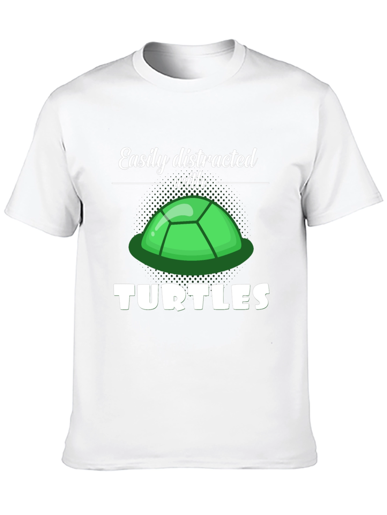 Camiseta Negra Distraído con Tortugas