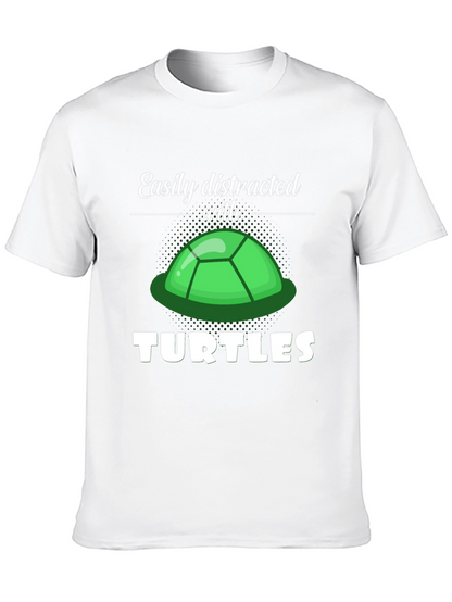 Camiseta Negra Distraído con Tortugas