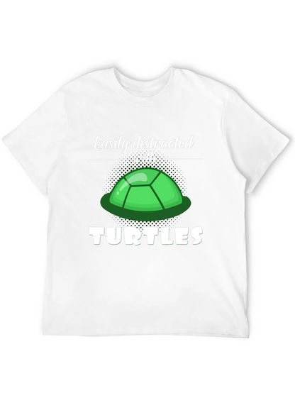 Camiseta Negra Distraído con Tortugas