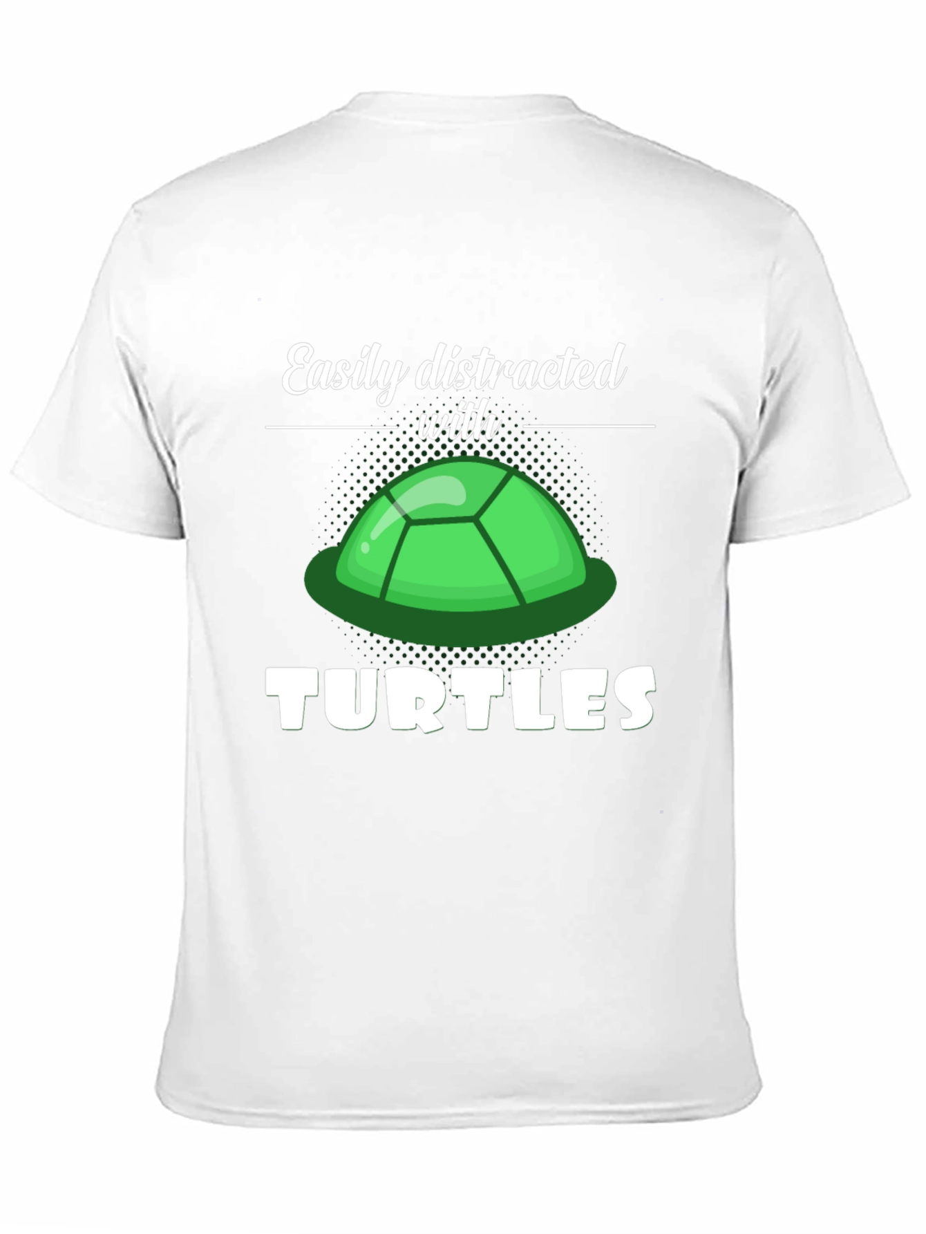 Camiseta Negra Distraído con Tortugas