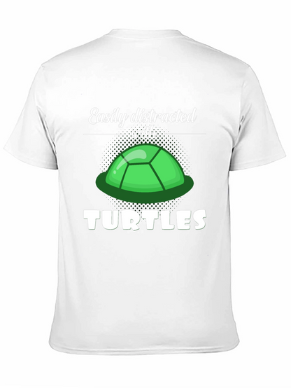 Camiseta Negra Distraído con Tortugas