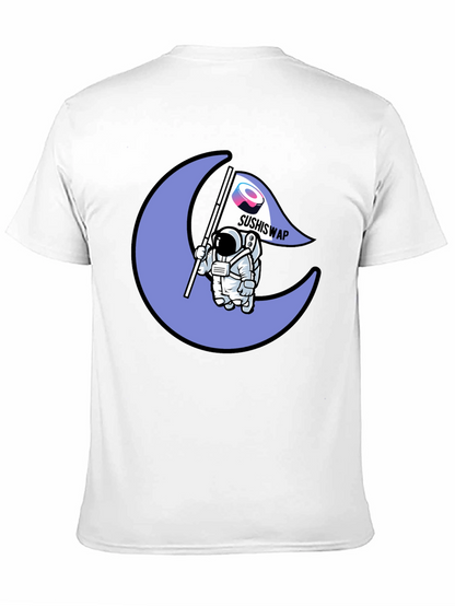Camiseta Negra con Diseño Astronauta Sushiswap