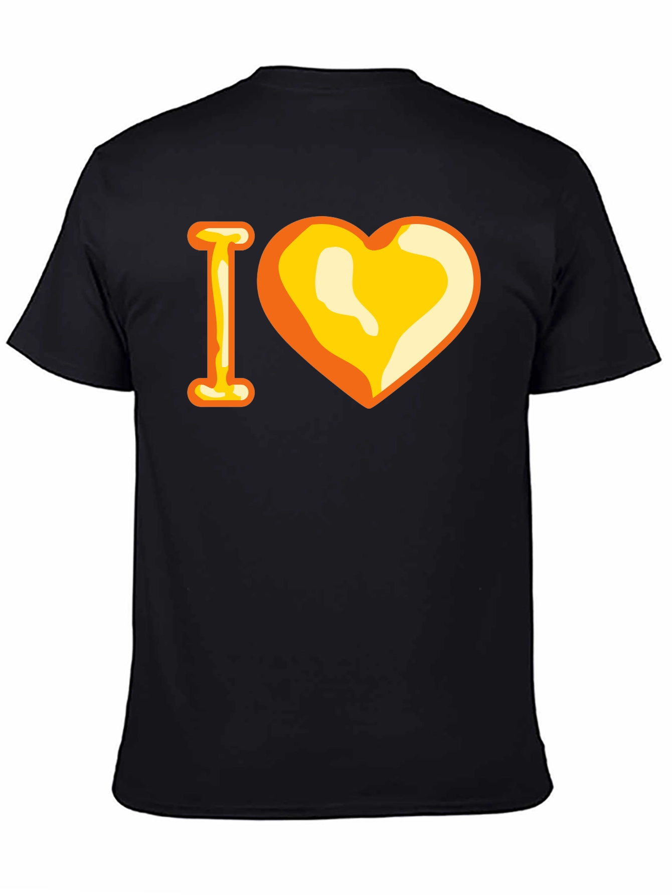 Camiseta Negra con Diseño I Corazón
