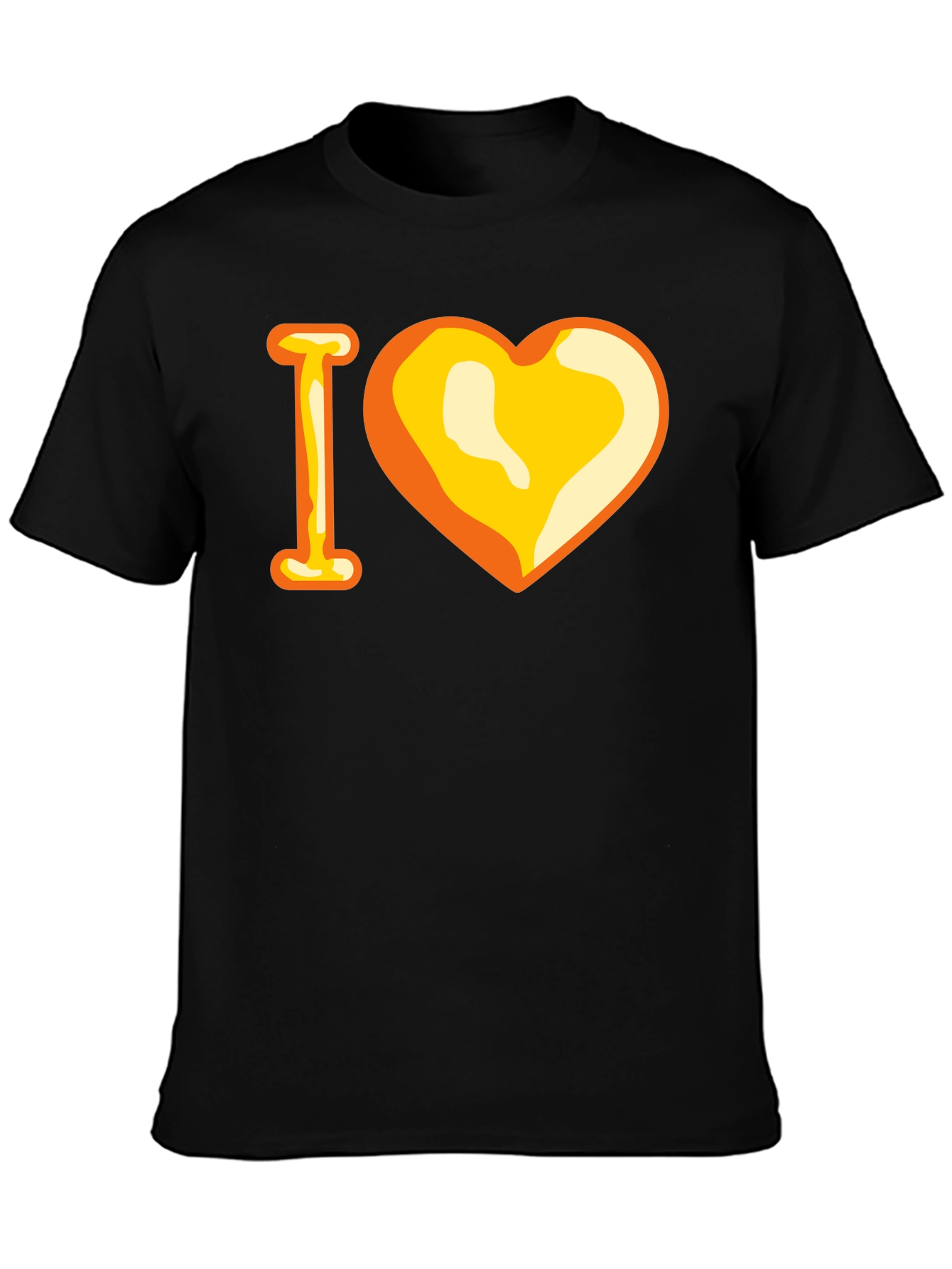 Camiseta Negra con Diseño I Corazón