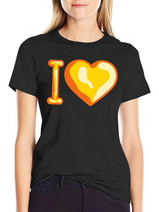 Camiseta Negra con Diseño I Corazón