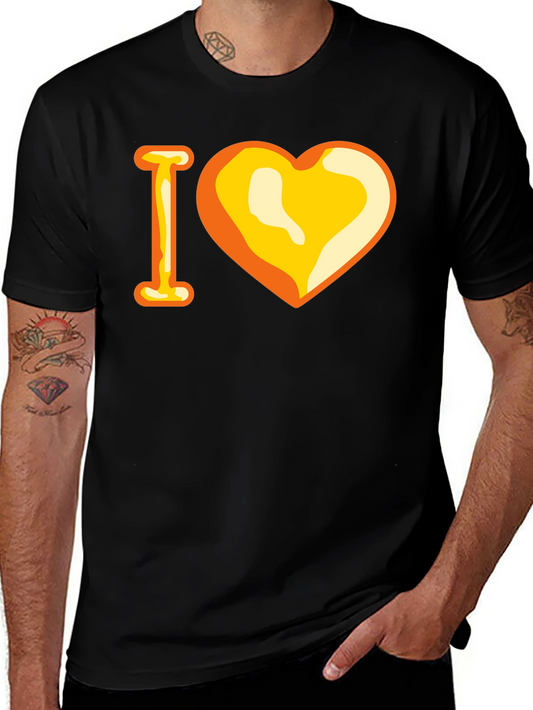 Camiseta Negra con Diseño I Corazón