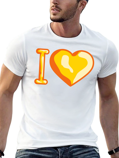 Camiseta Negra con Diseño I Corazón