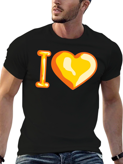 Camiseta Negra con Diseño I Corazón