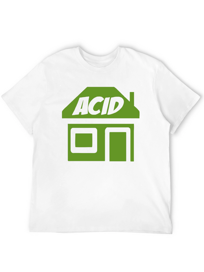 Camiseta Negra Acid House Estilo Retro