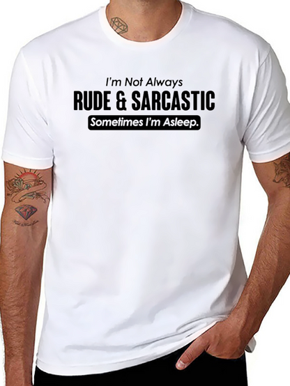 Camiseta Hombre Negra: Rude & Sarcastic