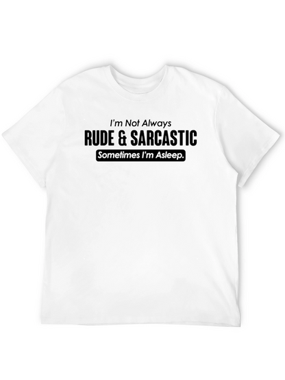 Camiseta Hombre Negra: Rude & Sarcastic