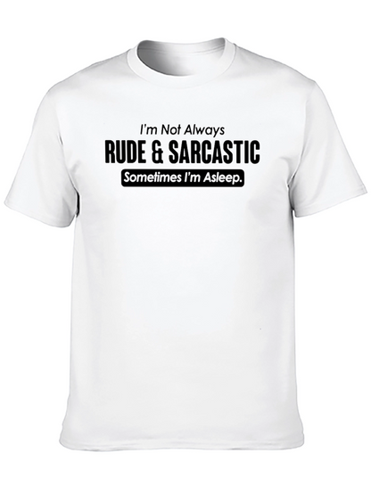 Camiseta Hombre Negra: Rude & Sarcastic