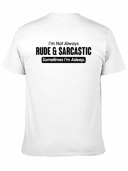Camiseta Hombre Negra: Rude & Sarcastic