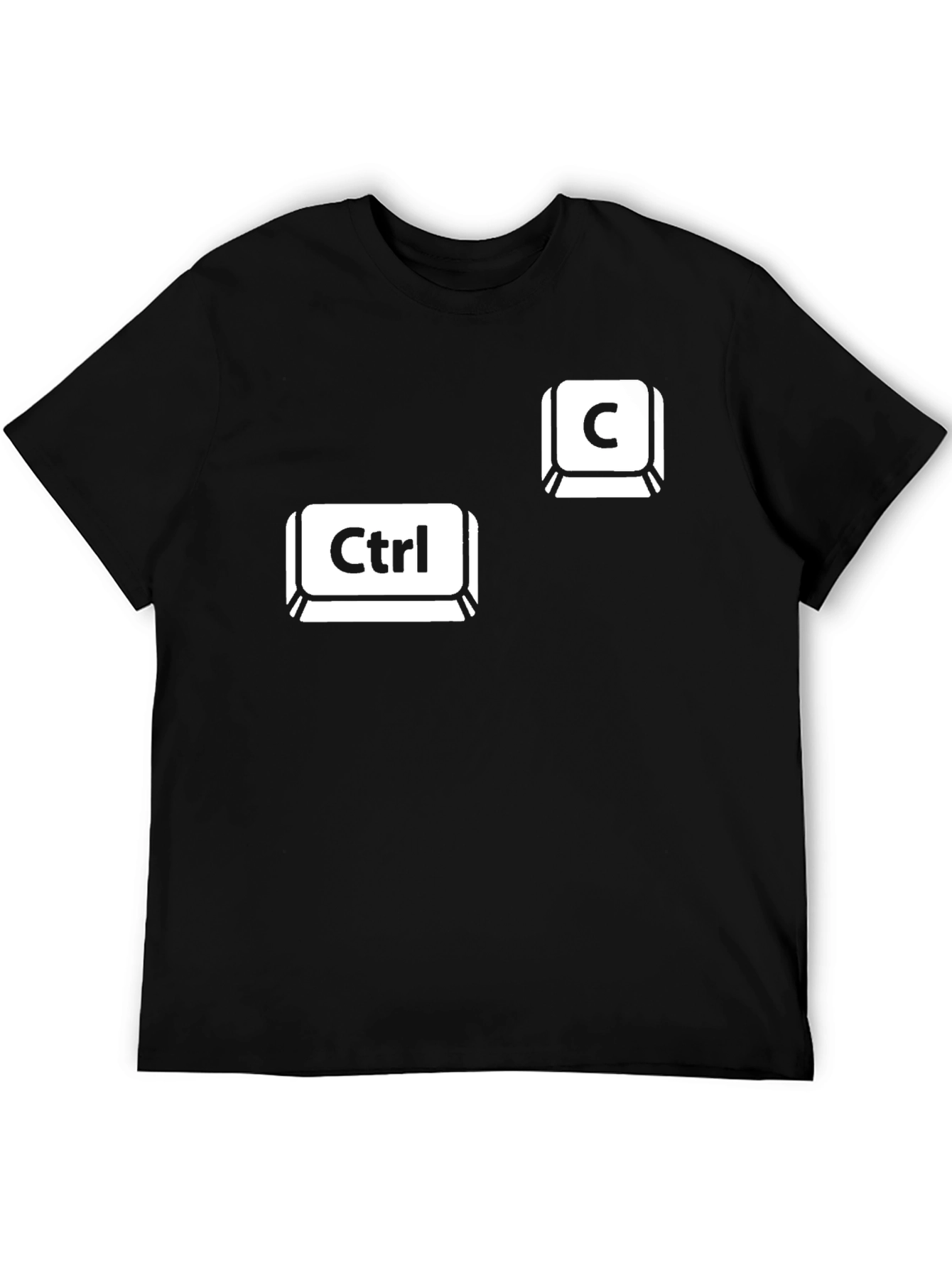 Camiseta Negra Ctrl + C Copiar Pegar