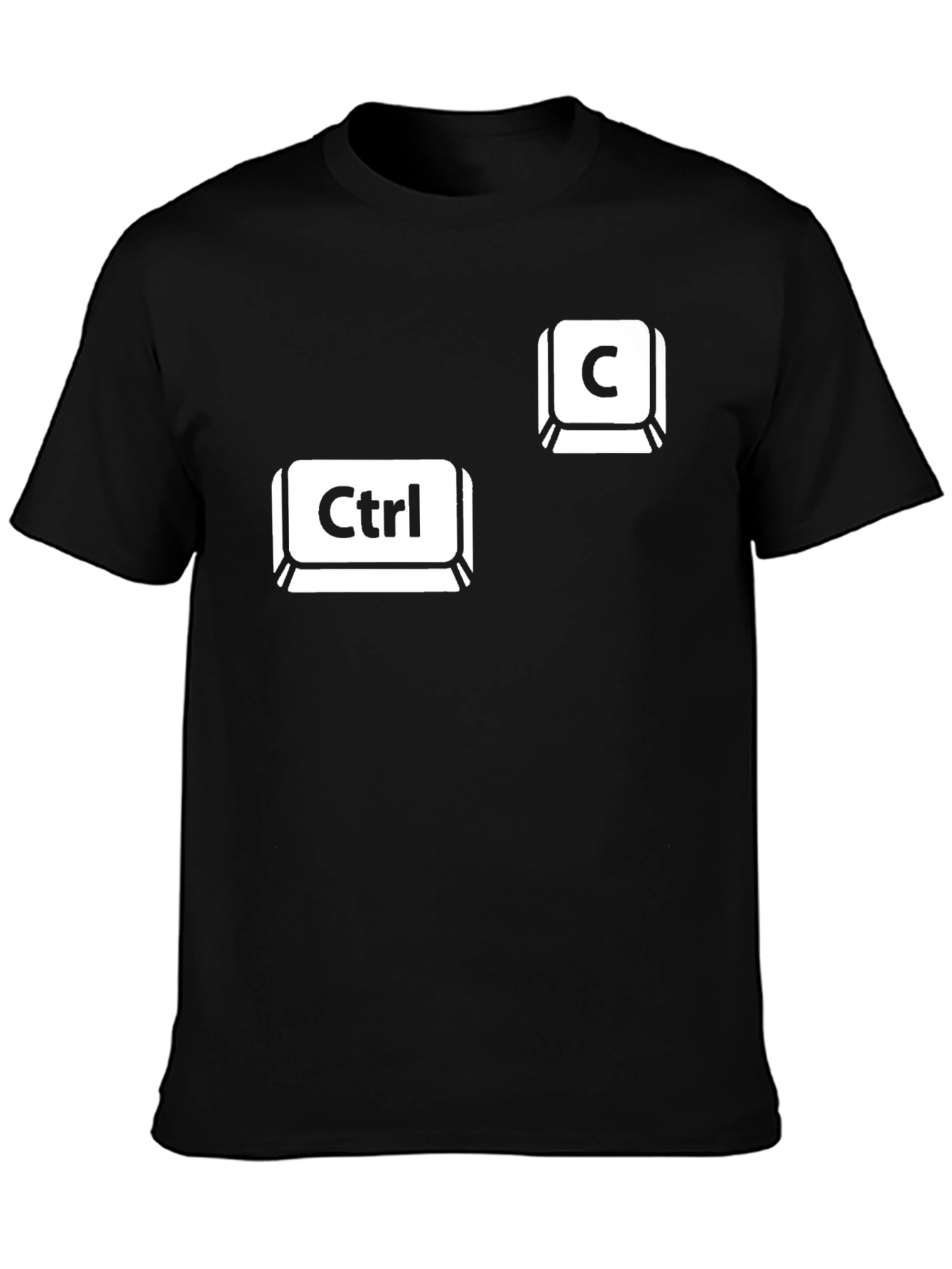 Camiseta Negra Ctrl + C Copiar Pegar