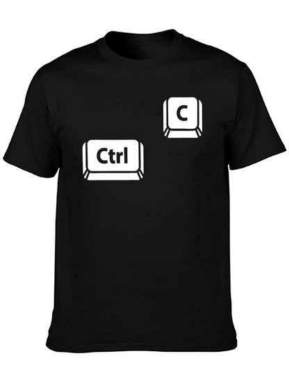 Camiseta Negra Ctrl + C Copiar Pegar