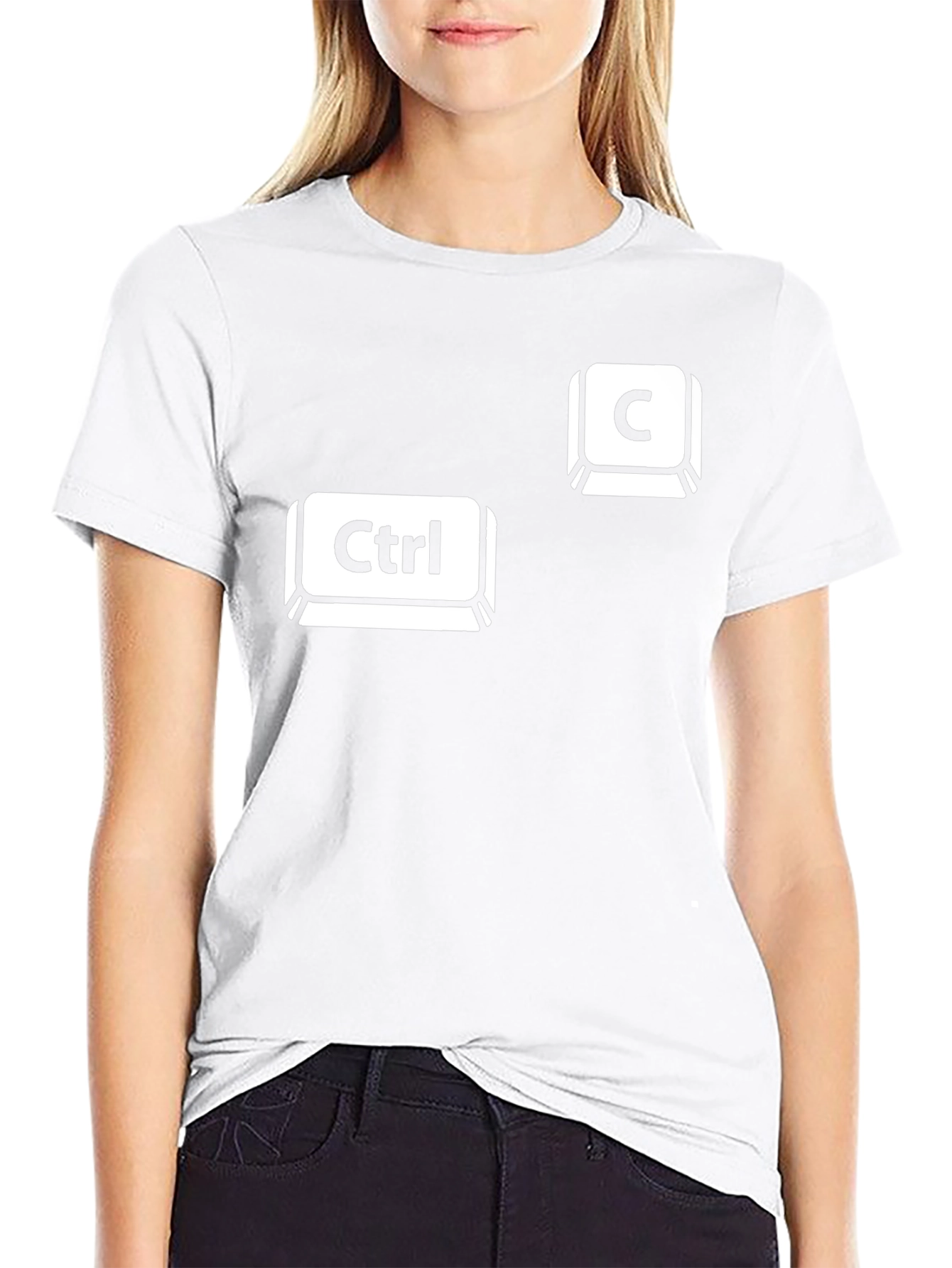Camiseta Negra Ctrl + C Copiar Pegar
