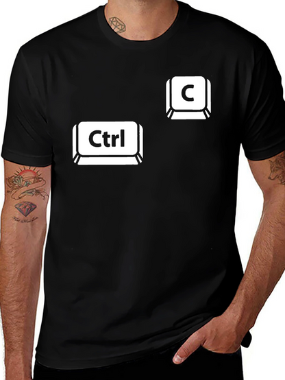 Camiseta Negra Ctrl + C Copiar Pegar