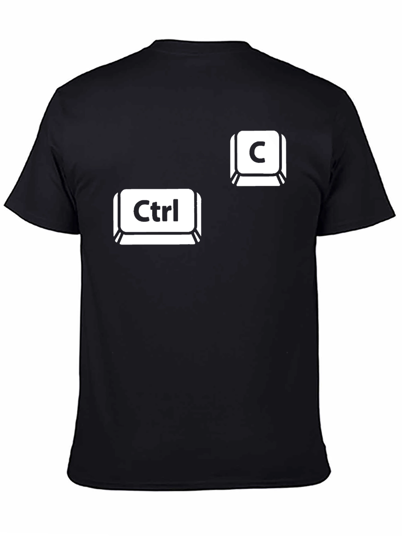 Camiseta Negra Ctrl + C Copiar Pegar