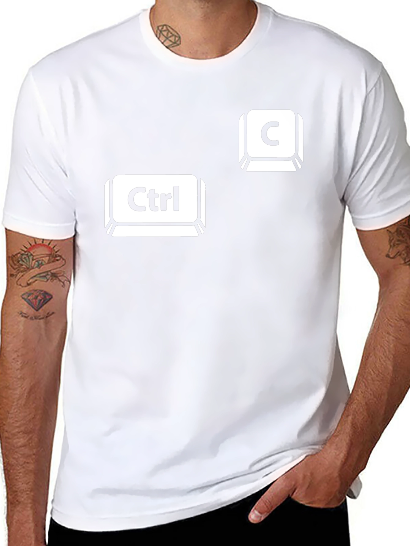 Camiseta Negra Ctrl + C Copiar Pegar
