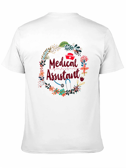 Camiseta Asistente Médico Floral - Regalo Ideal