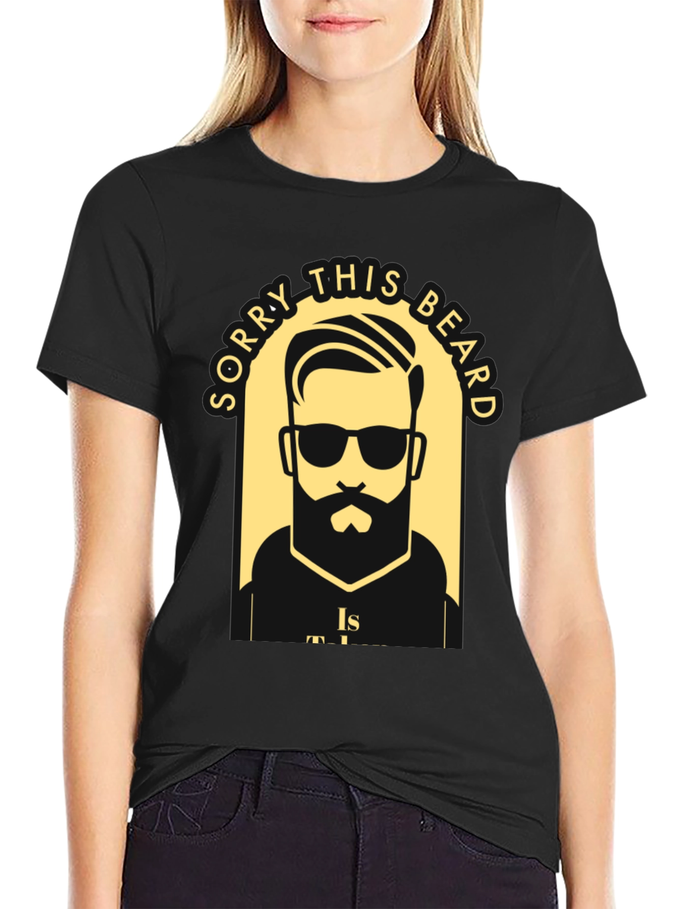 Camiseta Negra Lo Siento Esta Barba Está Ocupada