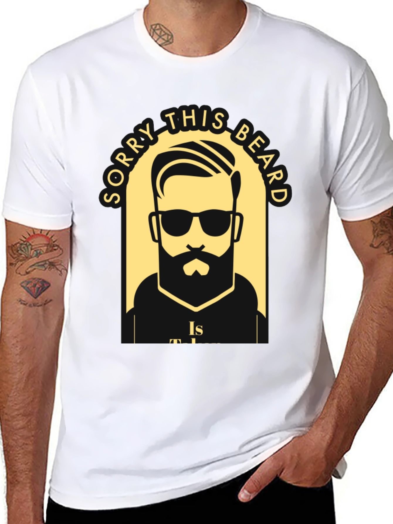 Camiseta Negra Lo Siento Esta Barba Está Ocupada