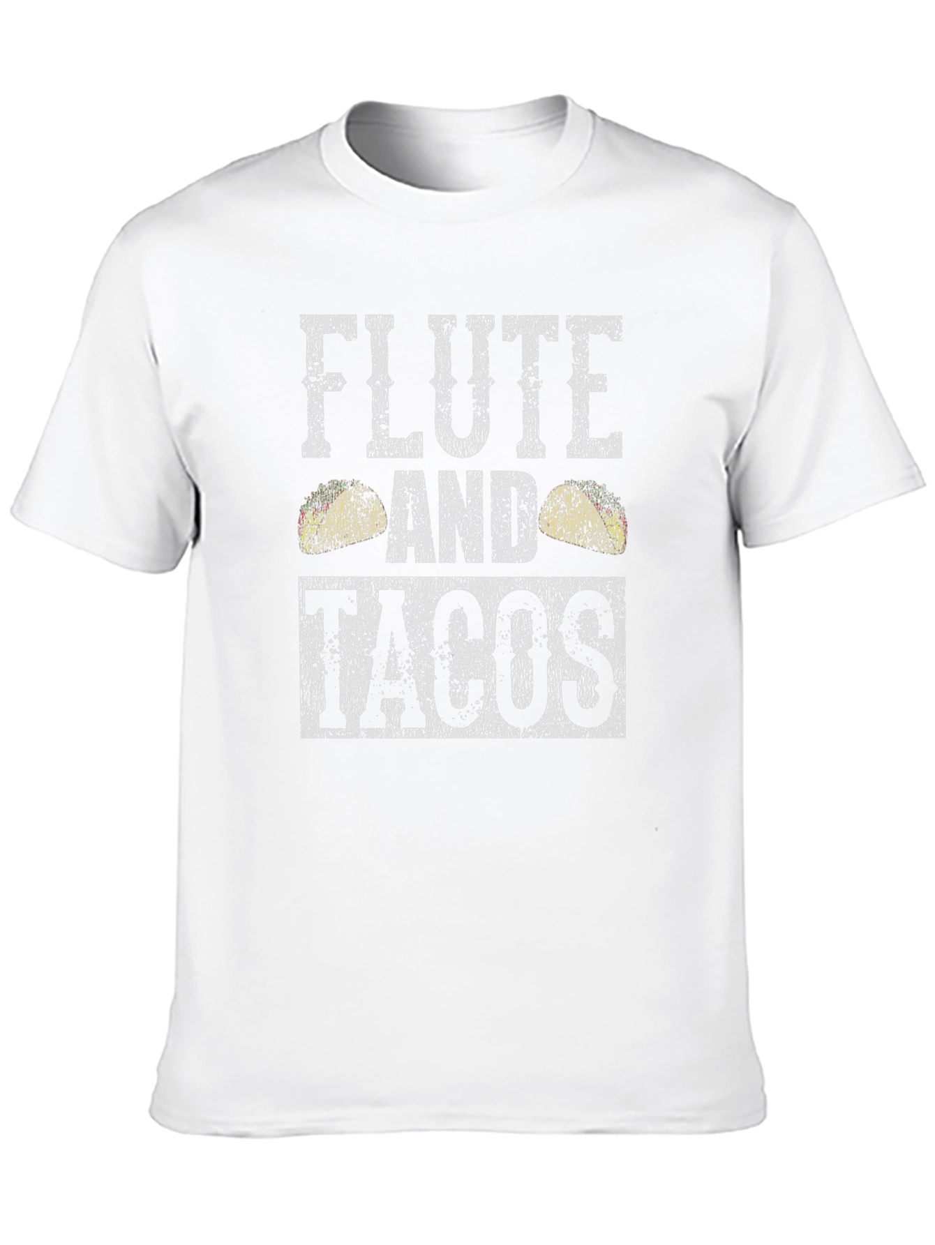 Camiseta Negra: Flauta y Tacos - Diseño Divertido