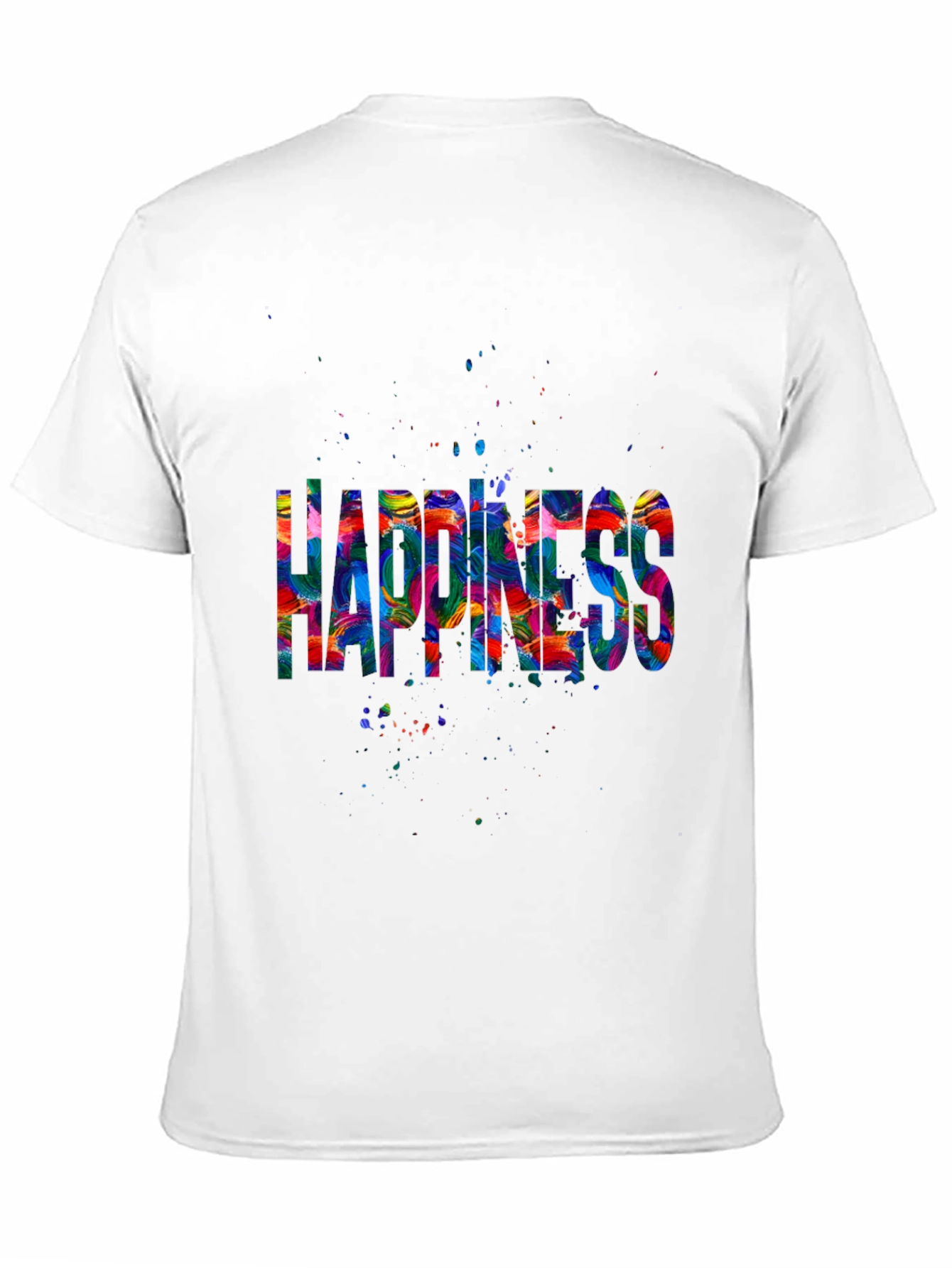 Camiseta Negra Happiness Multicolor