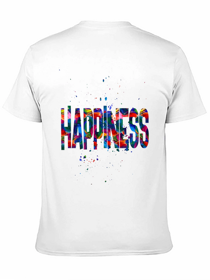 Camiseta Negra Happiness Multicolor