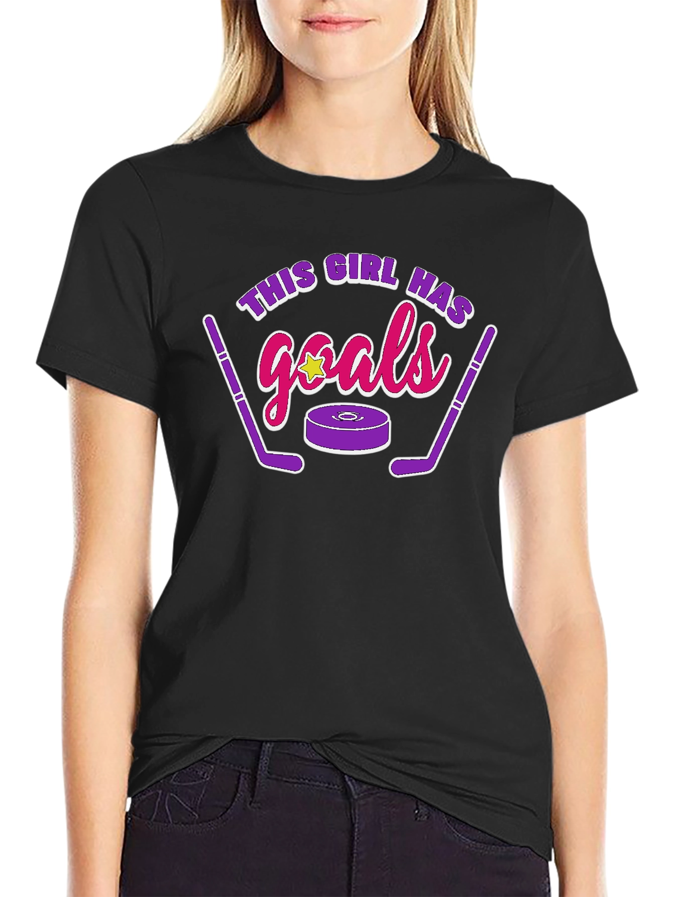 Camiseta Negra Esta Chica Tiene Goles