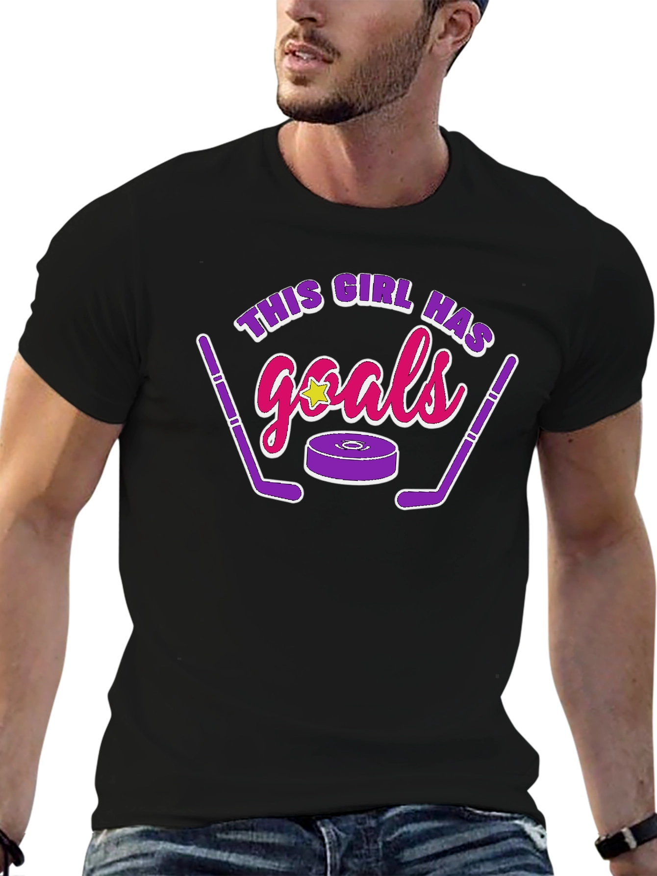 Camiseta Negra Esta Chica Tiene Goles