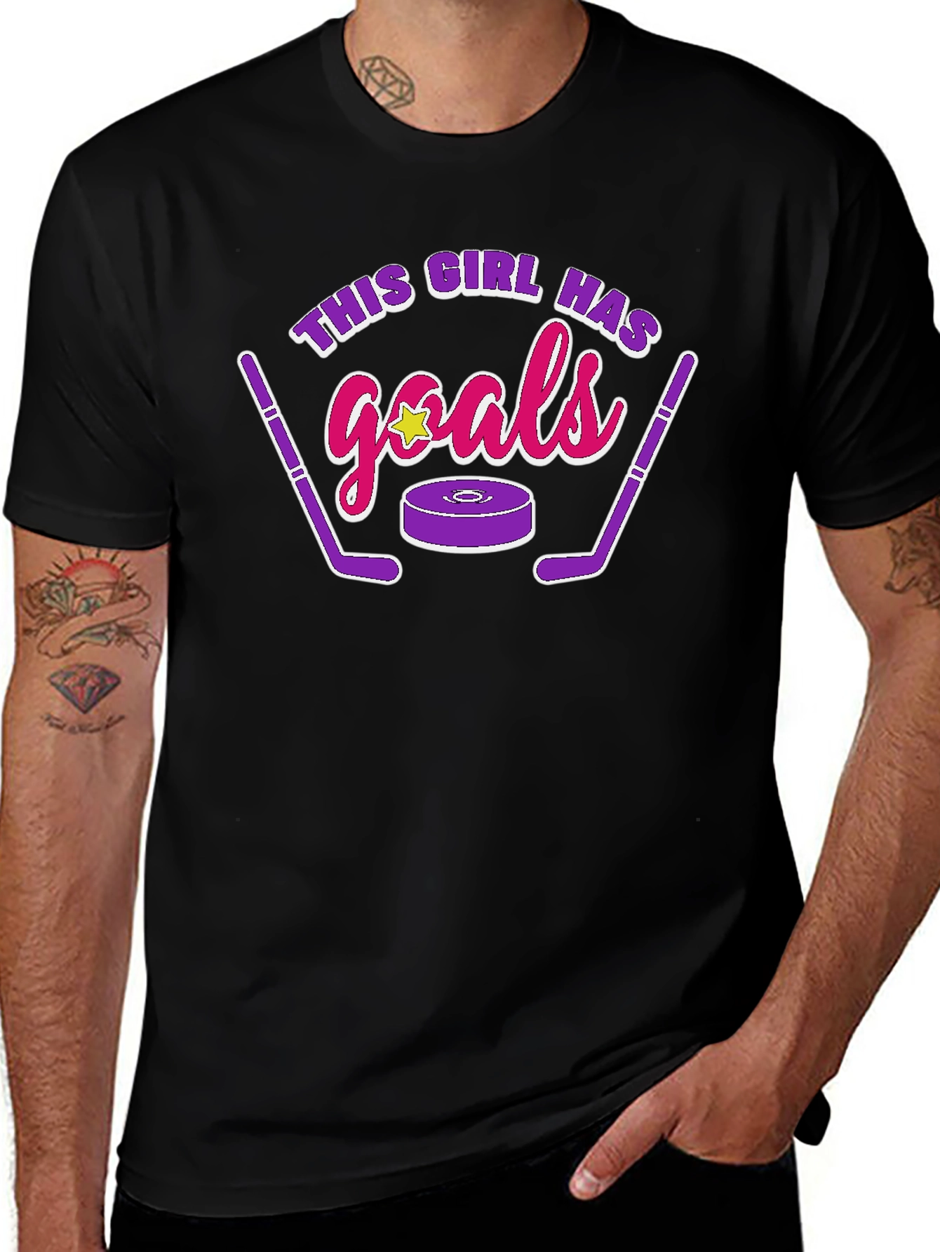 Camiseta Negra Esta Chica Tiene Goles