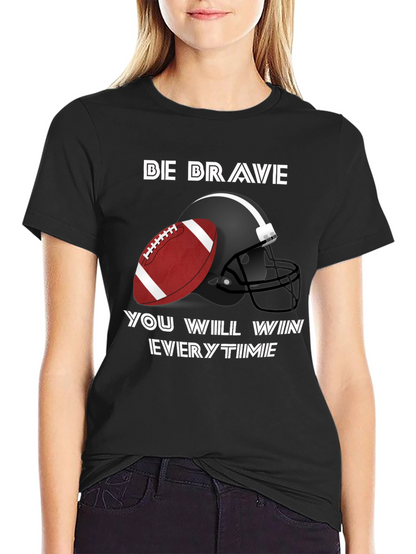 Camiseta Negra Fútbol Americano - Be Brave