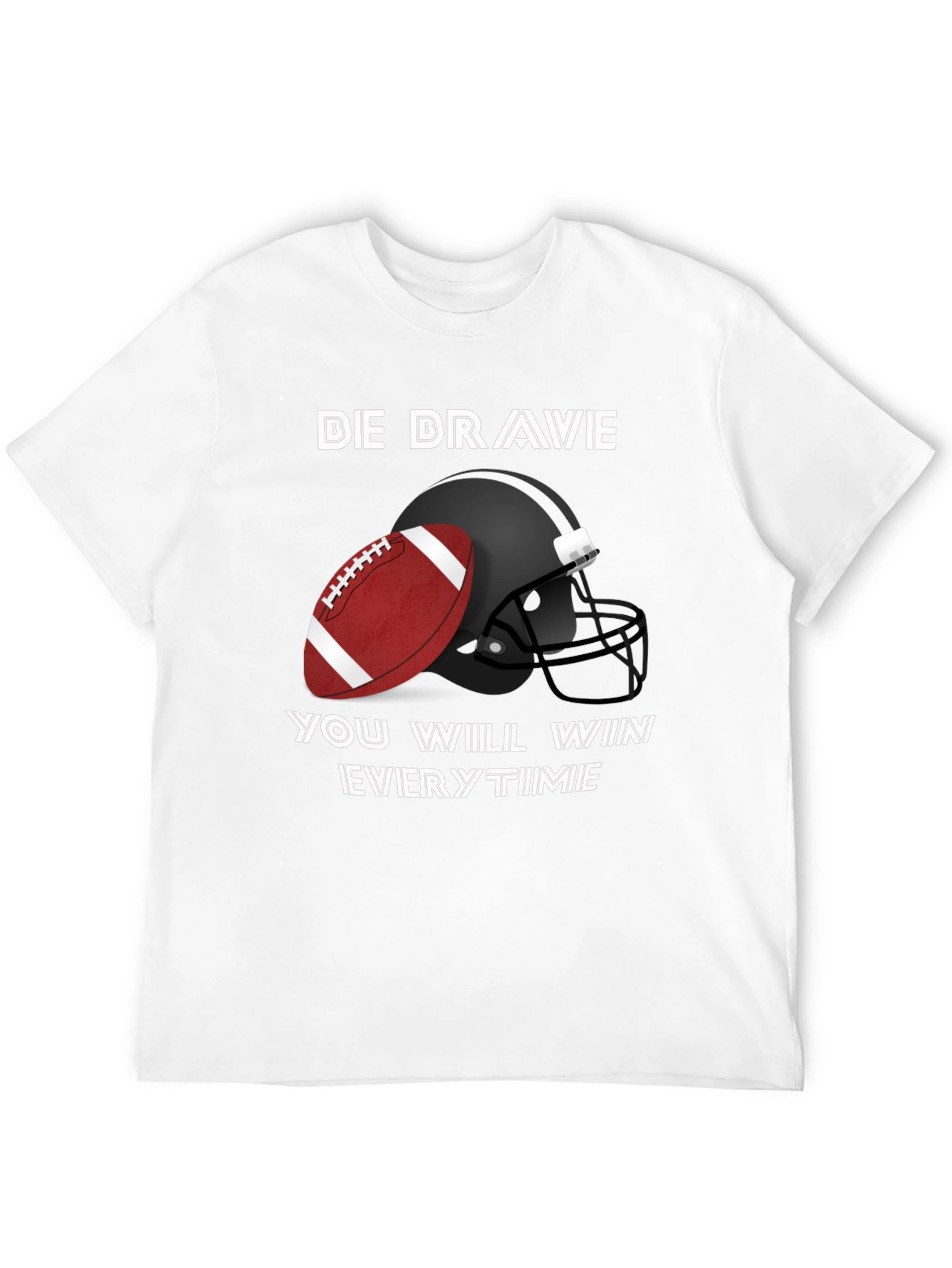 Camiseta Negra Fútbol Americano - Be Brave