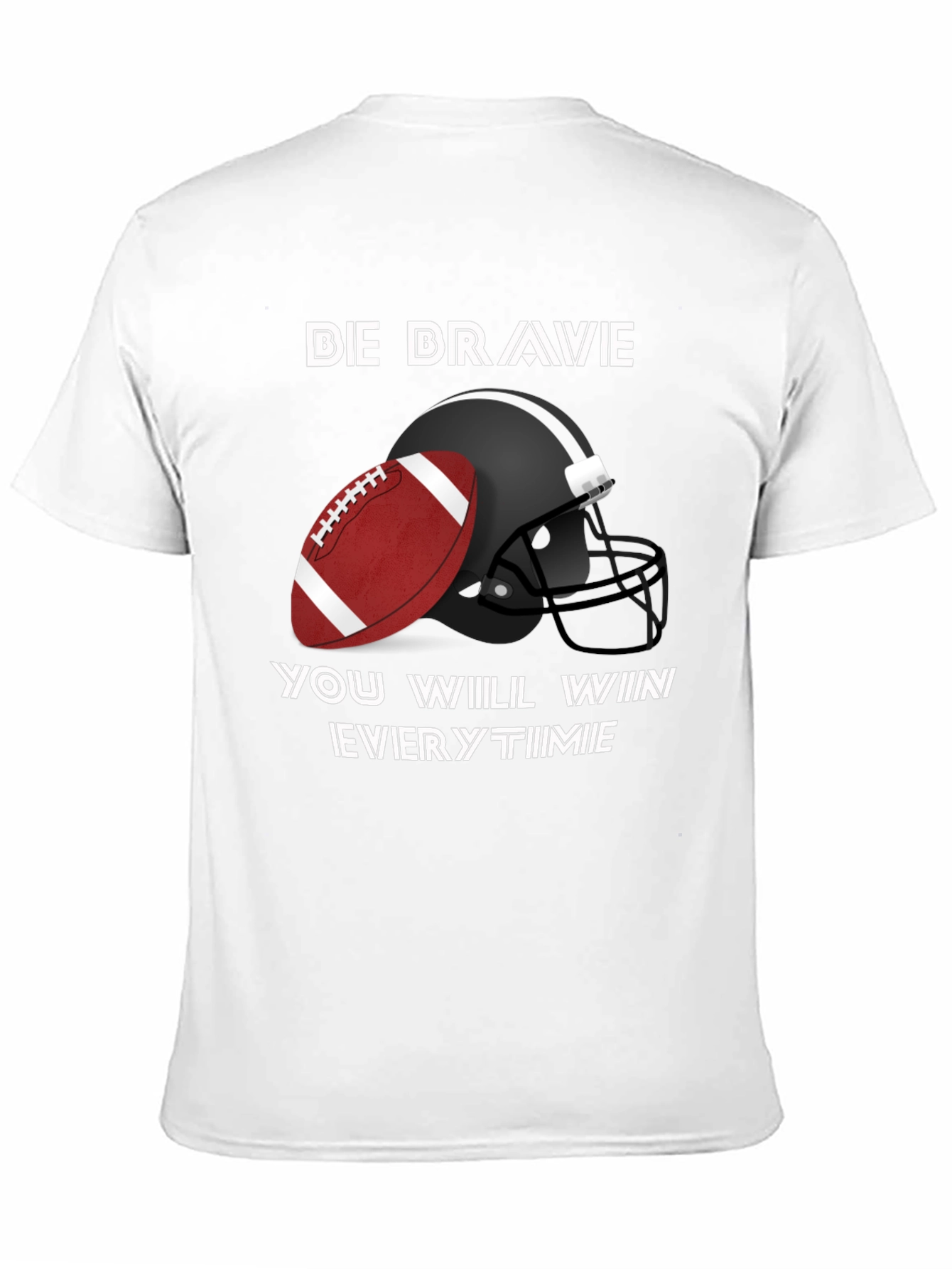 Camiseta Negra Fútbol Americano - Be Brave