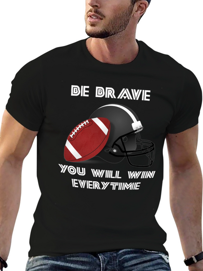 Camiseta Negra Fútbol Americano - Be Brave
