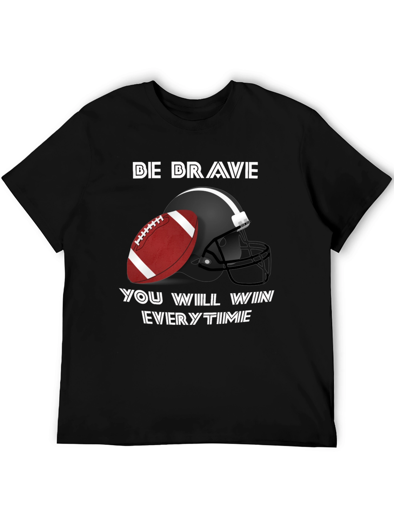 Camiseta Negra Fútbol Americano - Be Brave