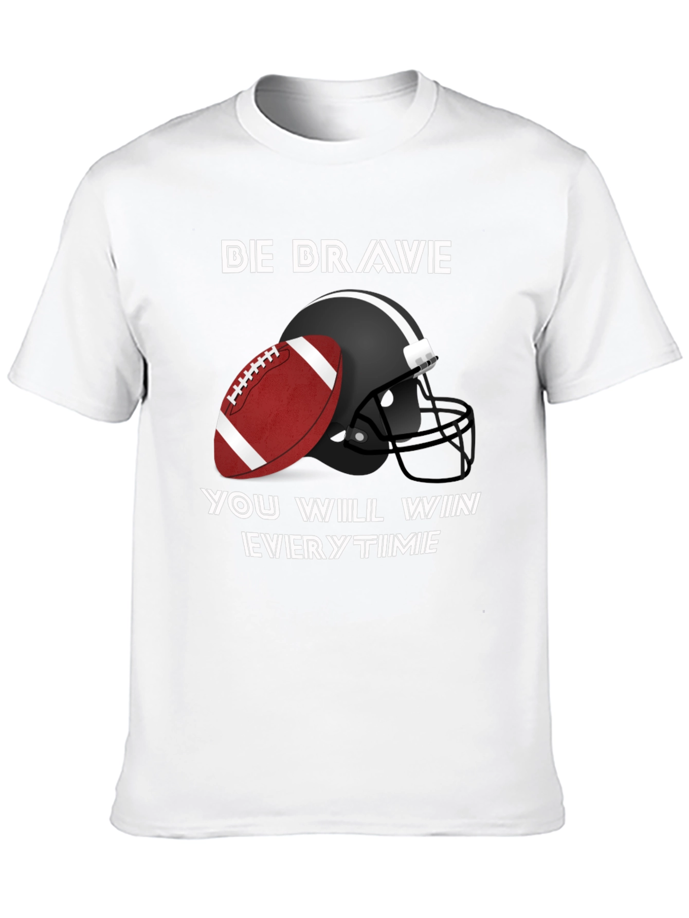 Camiseta Negra Fútbol Americano - Be Brave