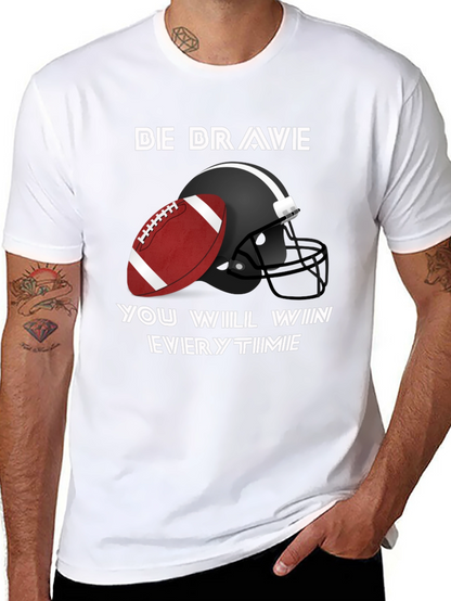 Camiseta Negra Fútbol Americano - Be Brave